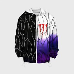 Куртка с капюшоном детская Monster energy steel, цвет: 3D-белый