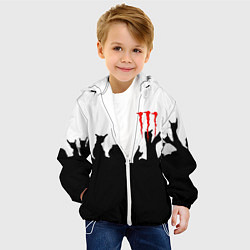 Куртка с капюшоном детская Monster energy rock black, цвет: 3D-белый — фото 2