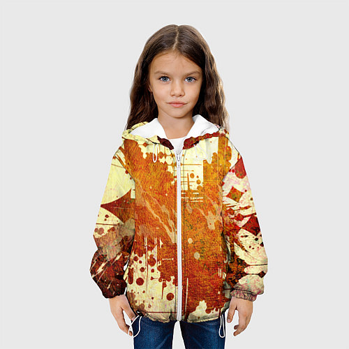 Детская куртка Абстракция - sunspot / 3D-Белый – фото 3
