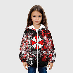 Куртка с капюшоном детская Амбрелла текстура хаоса, цвет: 3D-белый — фото 2