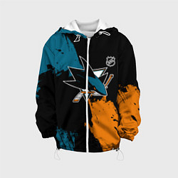 Куртка с капюшоном детская Сан Хосе Шаркс - два цвета, цвет: 3D-белый