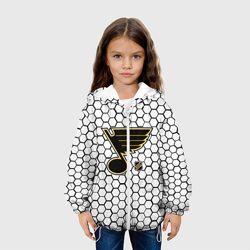 Детская куртка Сент Луис Блюз - белые соты / 3D-Белый – фото 3