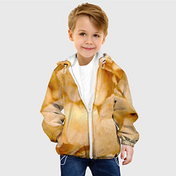 Куртка с капюшоном детская Чипсы текстура, цвет: 3D-белый — фото 2