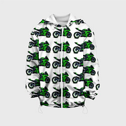 Детская куртка Motorbike green