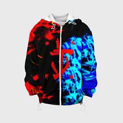 Куртка с капюшоном детская Doom лёд и пламя, цвет: 3D-белый