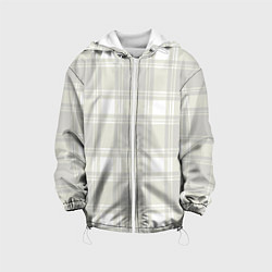 Куртка с капюшоном детская Checked white completely, цвет: 3D-белый
