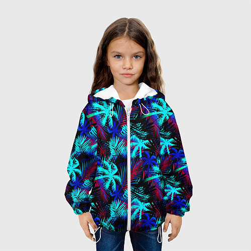 Детская куртка Palm blue light blue / 3D-Белый – фото 3