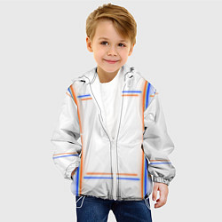 Куртка с капюшоном детская Neon white orange blue, цвет: 3D-белый — фото 2