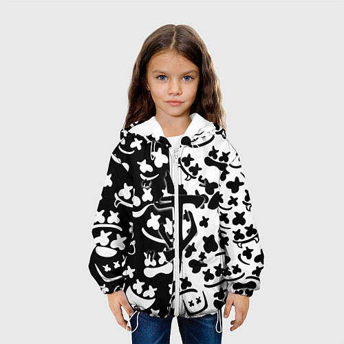 Детская куртка Doom x Marshmello pattern / 3D-Белый – фото 3