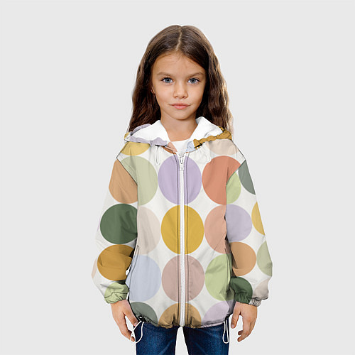 Детская куртка Цветочный горошек / 3D-Белый – фото 3