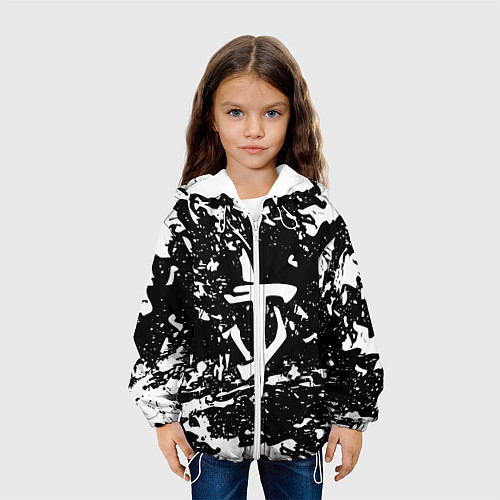 Детская куртка Doom краски белые штрихи / 3D-Белый – фото 3
