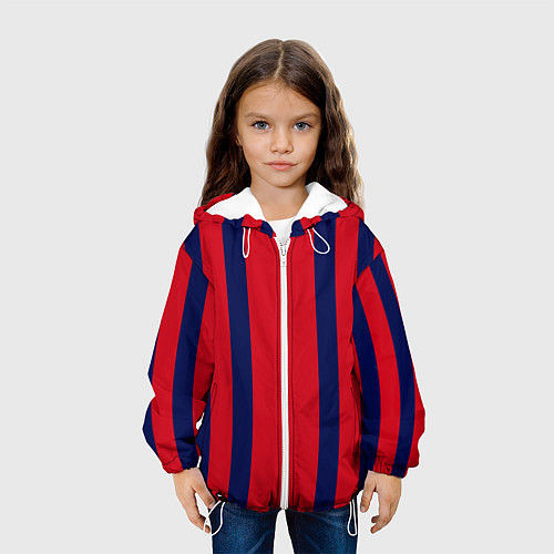 Детская куртка Color black red stripes / 3D-Белый – фото 3