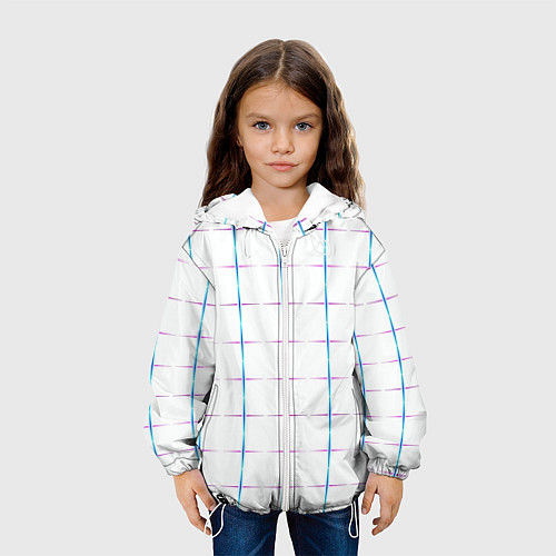 Детская куртка Color white blue stripes / 3D-Белый – фото 3