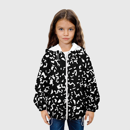 Детская куртка Черный камуфляж / 3D-Белый – фото 3