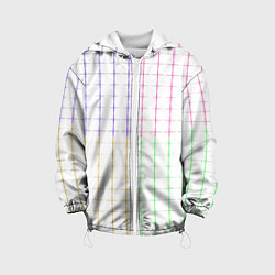 Куртка с капюшоном детская Color white multicolored stripes, цвет: 3D-белый