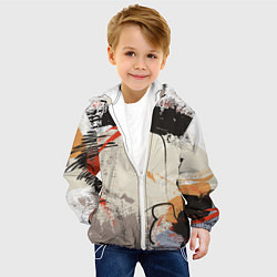 Куртка с капюшоном детская Современное искусство - размалёваная красками стен, цвет: 3D-белый — фото 2