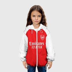 Куртка с капюшоном детская Арсенал Лондон домашняя форма 2025 2026, цвет: 3D-белый — фото 2