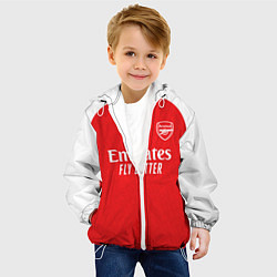 Куртка с капюшоном детская Арсенал Лондон домашняя форма 2025 2026, цвет: 3D-белый — фото 2