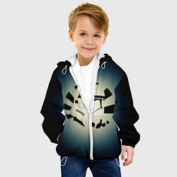 Куртка с капюшоном детская Имперский штурмовик - градиент, цвет: 3D-белый — фото 2