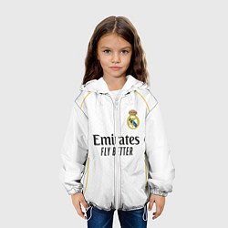 Куртка с капюшоном детская Реал Мадрид домашняя форма 2025 2026, цвет: 3D-белый — фото 2