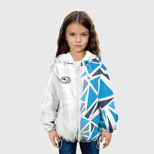 Детская куртка Субару - фрагменты / 3D-Белый – фото 3