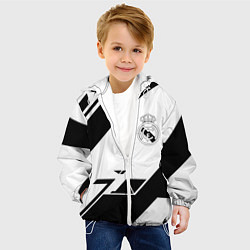 Куртка с капюшоном детская Real Madrid geometry, цвет: 3D-белый — фото 2