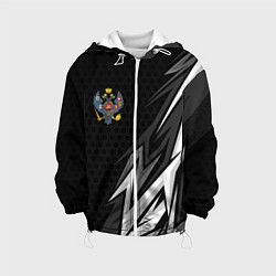 Куртка с капюшоном детская Российская империя - спортивный, цвет: 3D-белый