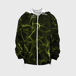 Куртка с капюшоном детская Неоновый фон, цвет: 3D-белый