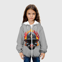 Куртка с капюшоном детская Пожарник, цвет: 3D-белый — фото 2