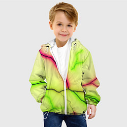 Куртка с капюшоном детская Multicolored lightning, цвет: 3D-белый — фото 2