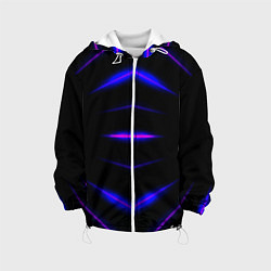 Куртка с капюшоном детская Color black neon stripes, цвет: 3D-белый