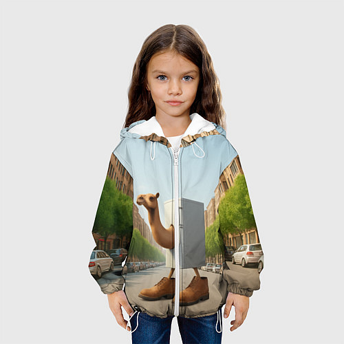 Детская куртка Фриго Камело мем / 3D-Белый – фото 3