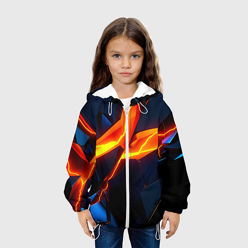 Детская куртка Plate fractures / 3D-Белый – фото 3