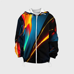 Куртка с капюшоном детская Multicoloured neon, цвет: 3D-белый