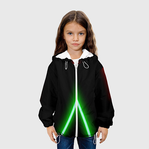 Детская куртка Color neon green / 3D-Белый – фото 3