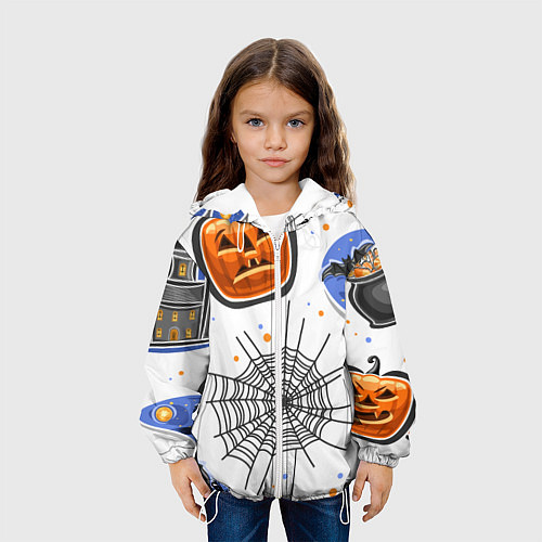 Детская куртка Holiday halloween / 3D-Белый – фото 3