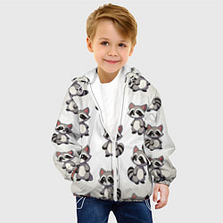 Куртка с капюшоном детская Много енотов, цвет: 3D-белый — фото 2