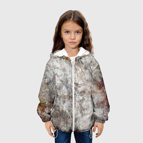 Детская куртка Абстракция - gray limestone / 3D-Белый – фото 3
