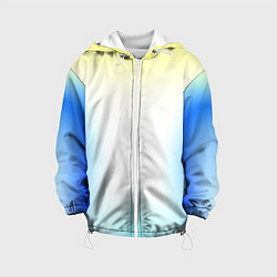 Куртка с капюшоном детская Color yellow blue white, цвет: 3D-белый