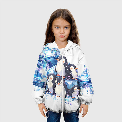 Детская куртка Пингвины и лёд / 3D-Белый – фото 3