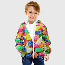 Куртка с капюшоном детская Мармеладные мишки, цвет: 3D-белый — фото 2