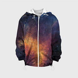 Куртка с капюшоном детская Космос, цвет: 3D-белый