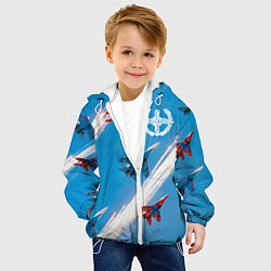 Куртка с капюшоном детская Самолеты ВВС, цвет: 3D-белый — фото 2