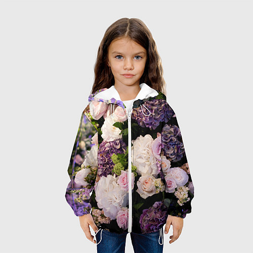 Детская куртка Весенние цветы / 3D-Белый – фото 3