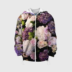 Куртка с капюшоном детская Весенние цветы, цвет: 3D-белый