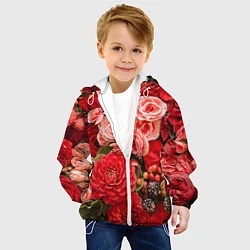 Куртка с капюшоном детская Ассорти из цветов, цвет: 3D-белый — фото 2