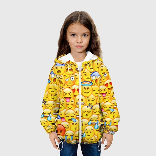Детская куртка Emoji / 3D-Белый – фото 3