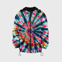 Куртка с капюшоном детская Tie dye, цвет: 3D-черный