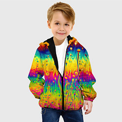 Куртка с капюшоном детская Tie dye, цвет: 3D-черный — фото 2
