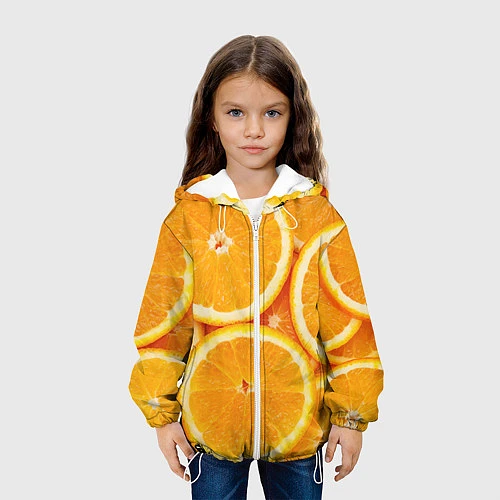 Детская куртка Апельсин / 3D-Белый – фото 3